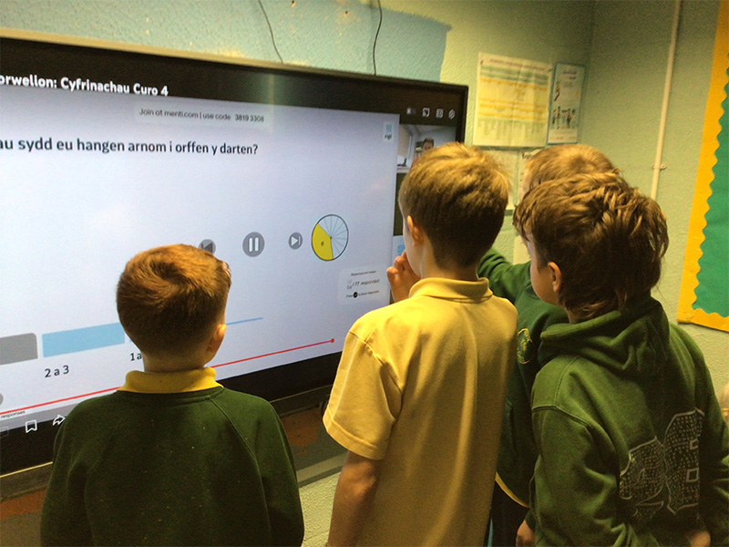 Children enjoying numeracy work in the class